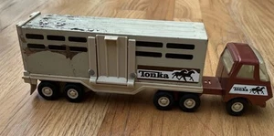 Semirremolque Tonka para ganado caballo 55010 y remolque juguete fundido a presión mini años 70 coleccionar - Imagen 1 de 14