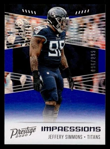 2020 Prestige #IM-JS Jeffery Simmons Impressions Xtra Points #D /299! TITANS - Bild 1 von 2