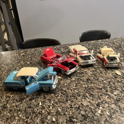 JADA SunnySide 1/24 Scale Diecast LOT of 4 Impala ~ Bel Air ~ Crown Victoria - Image 1 of 4