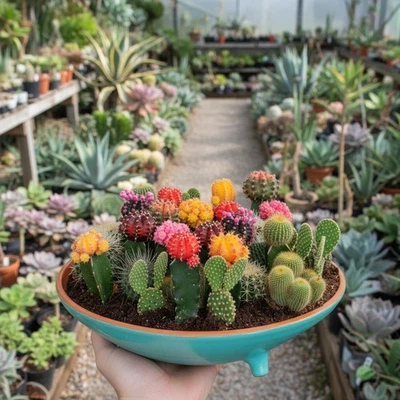 500 Rainbow Cactus Seeds – Colorful Mix for Indoor Pots and DIY Gardens - Image 1 of 3