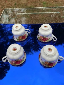 Royal Albert Old Country Roses Set of 4 Teacups No Saucers England Bone China - Picture 1 of 21