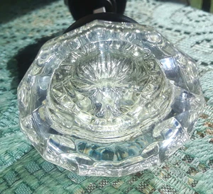 ANTQ 1890er Kristallglas 12 pt Türklinken & Bronze patinierte Beschläge◇Klar◇Cl - Bild 1 von 6