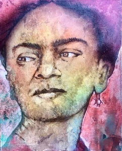 Frida Khalo. Ein Original Ölgemälde, auf Leinwand 20”x16” von Roldan West. W - Bild 1 von 5