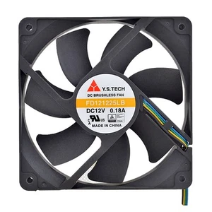 Lüfter Y.S.TECH FD121225LB 120 mm 4 Pin 12V 0,18 A - Bild 1 von 2