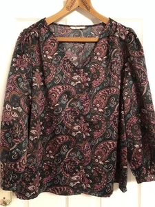 Tu by Sainsbury’s Damen Bluse Jade/Rosa Langarm Gr. 22. Preloved🌷 - Bild 1 von 9