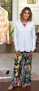 Sport Savvy Lt Bl Streifen Langarm Öse große Tunika Ausschnitt Tunika A635943 - Bild 1 von 6