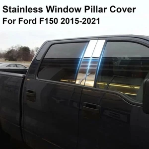 For Ford F150 2015-2021 Stainless Car Window Pillar Posts Strip Cover Trim PVC - Picture 1 of 8