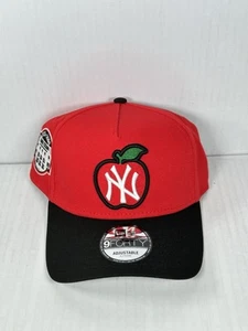New Era New York Yankees Apple MLB 9FORTY Red Yankee Stadium A-Frame Snapback - Picture 1 of 4