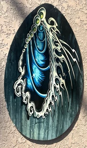 Drew Brophy 2009 Wood Shark Skimz Skimboard 30" x 17" - Picture 1 of 12