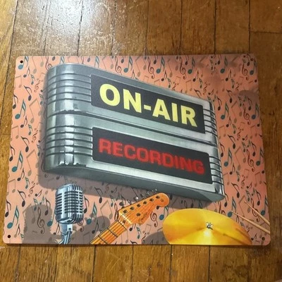 Retro Look On Air Recording Studio Metal Sign 18 X 13 Fender - Image 1 of 4