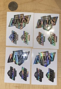 NHL Hockey Prismatic Sticker Los Angeles Kings Anfang 1990er Vintage 4 Stück - Bild 1 von 5