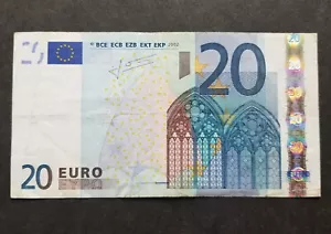 20 EURO 2002 Banknote # 10-P Jean Trichet NETHERLANDS Prefix P + print code G - Picture 1 of 2