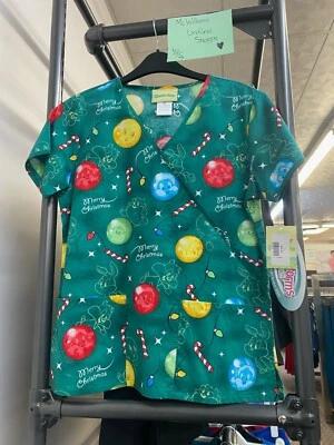 Cherokee Tooniforms XS Christmas Baby Looney Tunes Scrub Top Foto 1 de 4