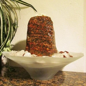 Zimmerbrunnen, Edelsteinbrunnen Leoparden Jaspis "Swaziland" - Bild 1 von 6