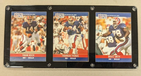 BUFFALO BILLS 3 CARD PLAQUE FRANK REICH THURMAN THOMAS BRUCE SMITH Cover