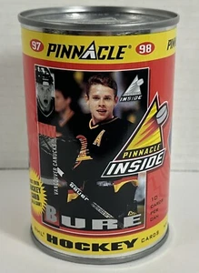 1997/98 PINNACLE INSIDE HOCKEY SEALED TIN CAN VANCOUVER CANUCKS BURE 10 CARDS - Picture 1 of 5