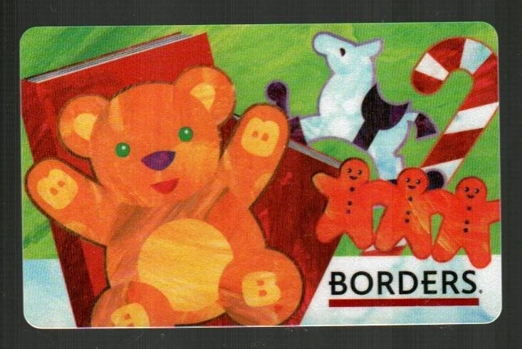 BORDERS Christmas, Teddy Bear, Gingerbread, Candy Cane ( 2006 ) Gift Card ( $0 ) - Image 1 of 1
