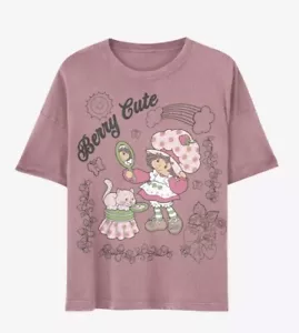 Strawberry Shortcake Boyfriend Fit Women’s Size Medium T-Shirt Berry Cute - Picture 1 of 2