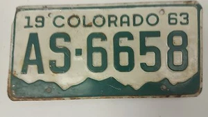 1963 COLORADO Denver County License Plate AS-6658 - Picture 1 of 1