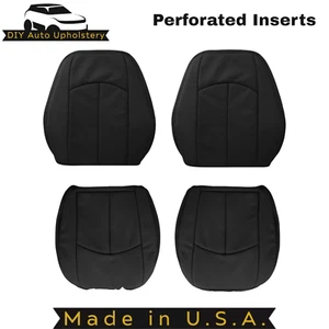2002-2009 Fits Mercedes-Benz E-Class Genuine Leather Front Seat Covers Black - Picture 1 of 71