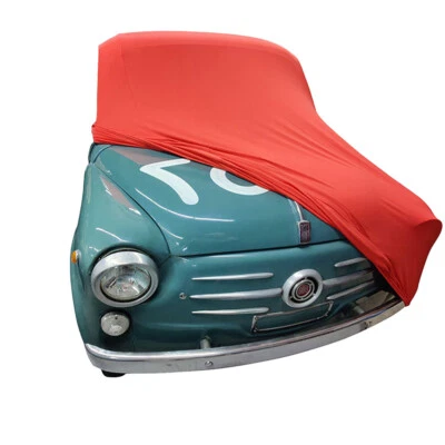 Indoor car cover fits Fiat 600 bespoke Maranello Red cover Without mirrorpockets Foto 1 de 4