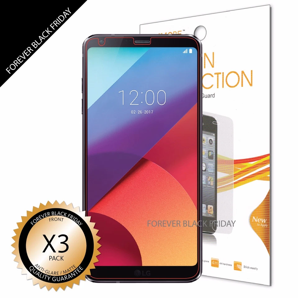LG G6 Screen Protector 3x Anti-Glare Matte Cover Film Guard Shield Saver - Image 1 of 1