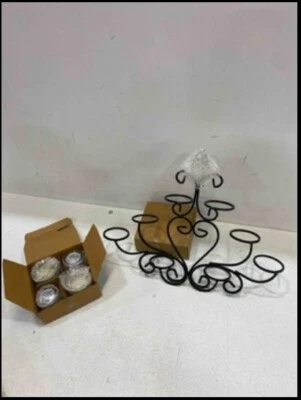 Pack of 2 Beautiful Scrolled Iron Tealight Wall Sconce 17 x 12" Frustration.  - Image 1 of 4