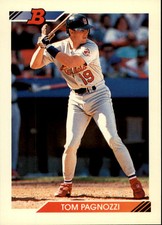 1992 Bowman St. Louis Cardinals Baseball Card #241 Tom Pagnozzi