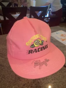 Cappello da corsa vintage anni 90 Bobby Hamilton Country Time autografato R.I.P - Foto 1 di 6
