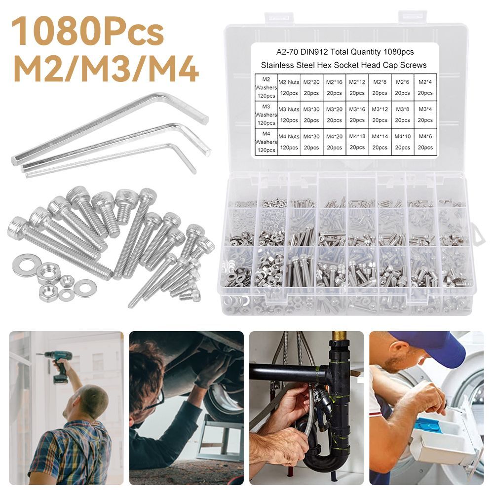 Doris Direct M3 Schrauben Set - 280 Teile Edelstahl Mit Muttern