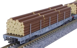 KATO Scala N RhB R-w Log Car Set di 4 con carico in legno 10-1891 modellino treno merci - Foto 1 di 4