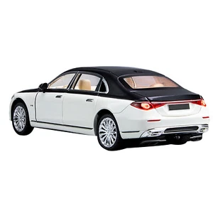 White 1/24 Diecast Model Alloy Car Toy Vehicle Pull Back Sound&Light Gift - Picture 1 of 10