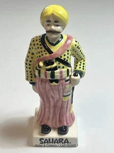 Sahara Casino Las Vegas Ceramic Sultan Statue Menu Rules Reg Holder Vase 10” VTG - Picture 1 of 6