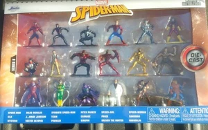 NEW Jada Set of 18 Spider-Man Nano MetalFigs Mini Die-Cast Figures Series 8 - Picture 1 of 2