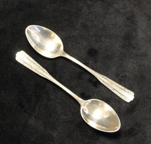 Lote Par de 2 Cucharas Demitasse Plata 800 Polacas Antigua Polonia Vintage Juego S-MM - Imagen 1 de 17