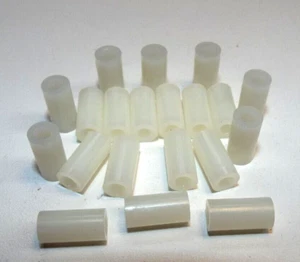 x20 #6 .140" ID x 1/4" x 1/2" L ESSENTRA 13SP053 NYLON ROUND SPACER STANDOFF - Picture 1 of 12