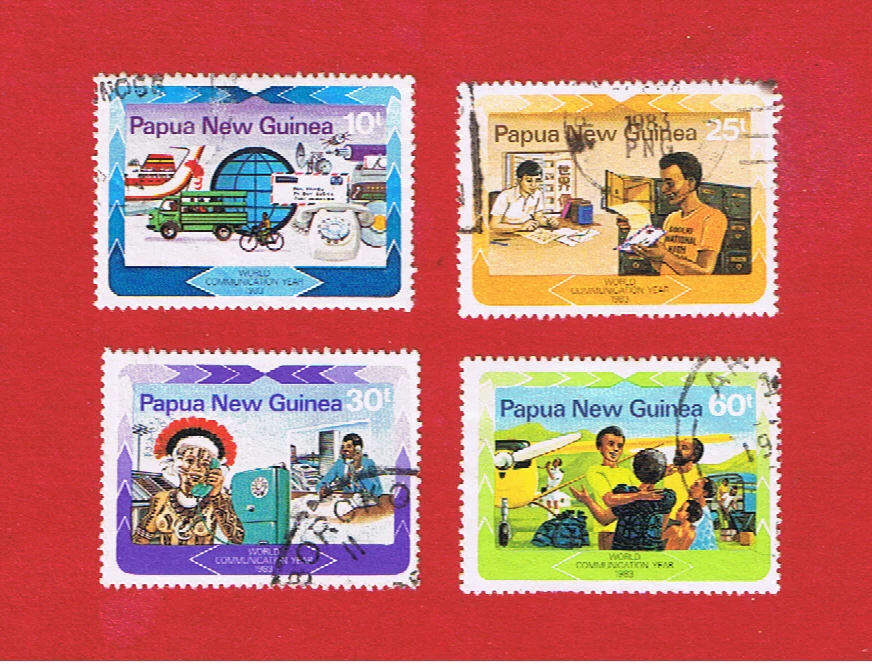 Papua New Guinea  #584-587   VF used   Communication    Free S/H - Image 1 of 1