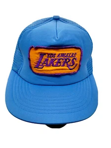 Vintage Los Angeles Lakers Mütze Cap Trucker Herren M-L SnapBack Blau Patch - Bild 1 von 13