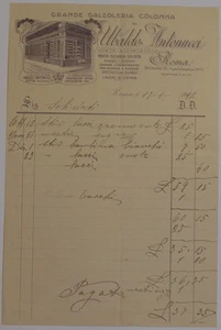 INVOICE LARGE FOOTWEAR VIA COLUMN 33 UBALDO ANTONUCCI SHOES 1912 - Picture 1 of 1