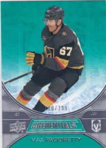 2021/22 CREDENTIALS..MAX PACIORETTY..TEAL../399..# 11..KNIGHTS..COMBINED SHIP - Picture 1 of 2