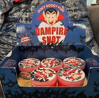 LOTE DE 5 GAMAGO VAMPIRE SNOT LIMO ROJO NO TÓXICO CON PIEZA DE EXHIBICIÓN - NUEVO Foto 1 de 3