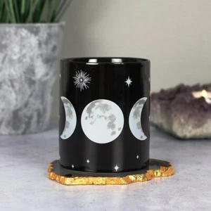 Pagana Wicca Nueva Era TRIPLE LUNA.Taza Negra-regalo-caja China.bruja.bendito sea - Imagen 1 de 6