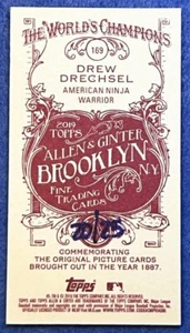 2019 Topps Allen and Ginter Mini Brooklyn Back #169 Drew Drechsel 20/25 - Picture 1 of 2