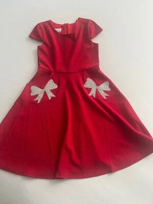 Bonnie Jean Girl Red Sparkle Dress Size 10 - Image 1 of 4