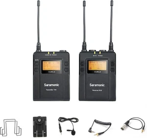 Saramonic UwMic9 Lavalier Wireless Camera Microphone System 96-Channel UHF Lapel - Picture 1 of 12
