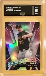 2024 TOPPS CHROME UPDATE - FUTURE STARS #FS17 - PAUL SKENES - ROOKIE GMA 10 GEM - Picture 1 of 1