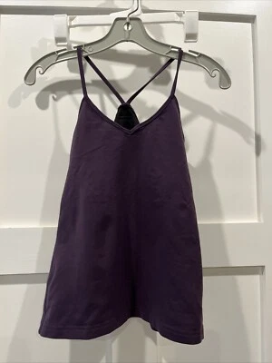 Hard Tail Forever Tank Top Eggplant Purple Small W Shelf Bra EUC - Image 1 of 4