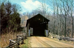 Postal Fallsburg Ohio Greggs Mill Puente Cubierto Wakatomica Creek De Colección UNP - Imagen 1 de 2