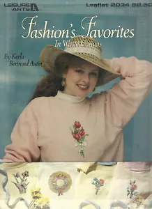 Fashion's Favorites in Waste Canvas Cross Stitch Pattern Leaflet flowers - Picture 1 of 3