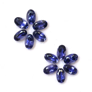 Natural Iolite Oval Cut 5x3 mm Lot 10 Pieces 2.06 CTS Untreated Loose Gemstones - Picture 1 of 7